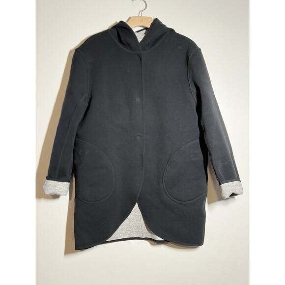 Lululemon EUC Black/Gray Reversible Urban Horizons Hooded Jacket L - Picture 3 of 15